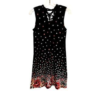 No Boundaries Girl,s 7 9 Dress Black Sleeveless Tie Back  Sun Size Medium M Teen